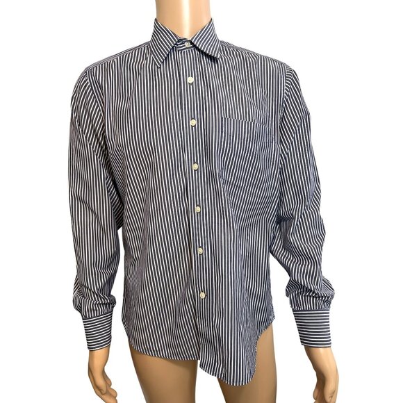 Gap Men’s Fitted Button Down Shirt M 15-15.5 Long Sleeve Point Collar Pocket - Picture 1 of 15